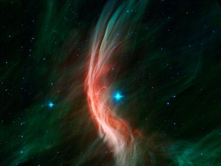 Óriási tömegű csillag kever porfelhőt az űrben
